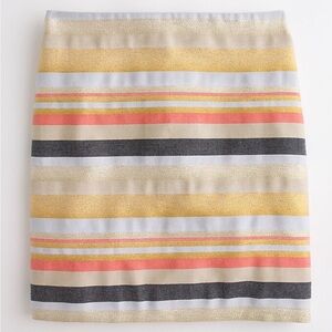 J. Crew | Metallic Striped Mini Skirt